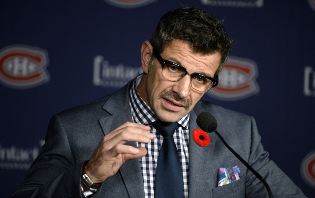 Montreal Canadiens GM Marc Bergevin one of four reps from Montreal at the Kings-Oilers game last night
