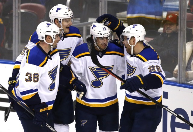 Robby Fabbri and Colton Parayko of the St. Louis Blues