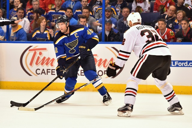 Blues captain David Backes is a pending NHL free agent