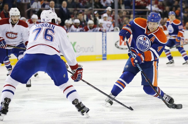 Taylor Hall of the Edmonton Oilers and P.K. Subban of the Montreal Canadiens