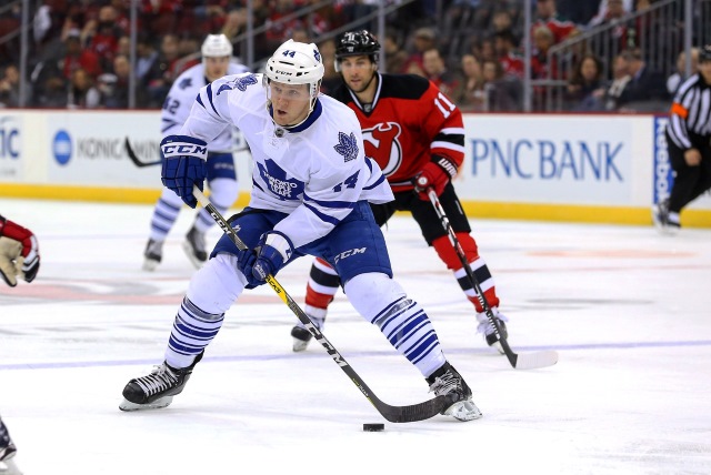 Morgan Rielly of the Toronto Maple Leafs