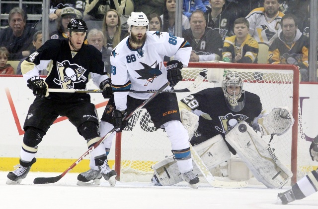 Marc-Andre Fleury and Brent Burns