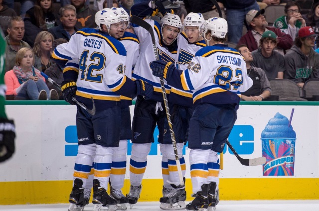 David Backes and Kevin Shattenkirk of the St. Louis Blues
