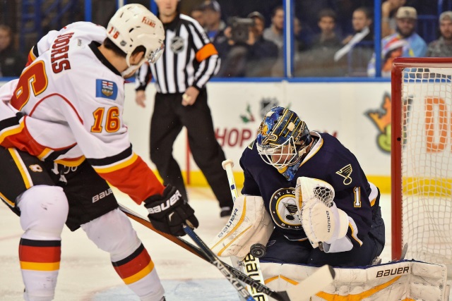 Brian Elliott was traded to the Calgary Flames at the draft