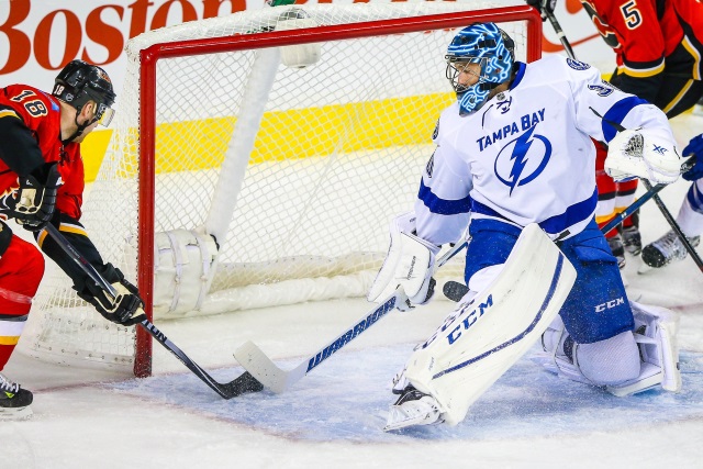 The Calgary Flames have permission to speak with Ben Bishop