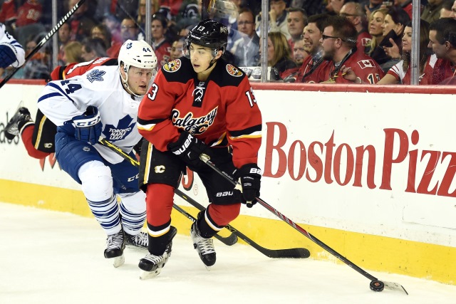 Johnny Gaudreau against the Toronto Maple Leafs