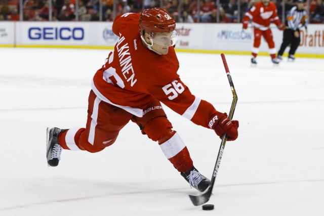 The Detroit Red Wings put Teemu Pulkkinen on waivers