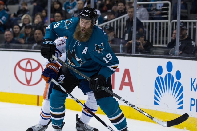 Joe Thornton is looking for a three-year deal from the San Jose Sharks