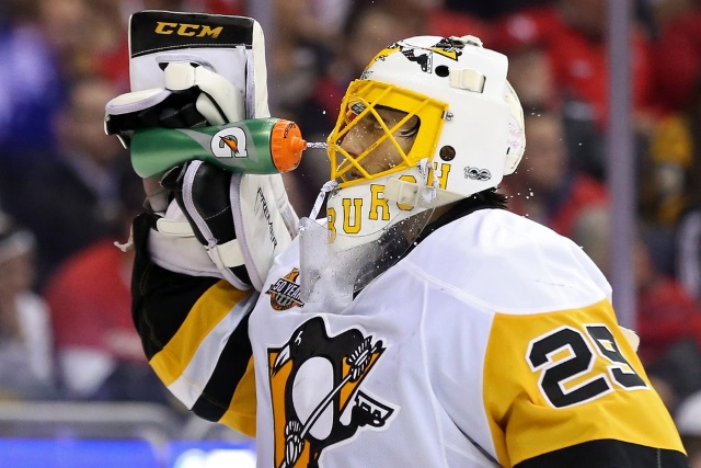 Marc-Andre Fleury of the Pittsburgh Penguins