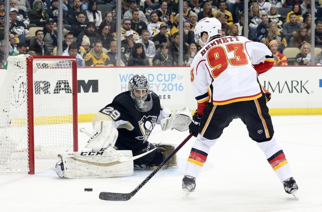 Calgary Flames kicking tires on Pittsburgh Penguins goalie Marc-Andre Fleury