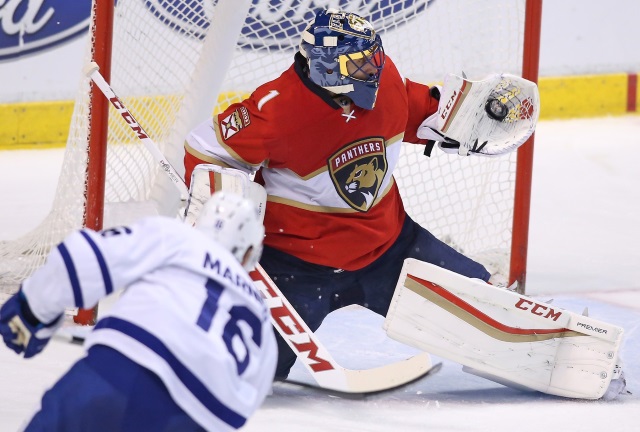 Roberto Luongo and Mitch Marner both left their games last night in the third period