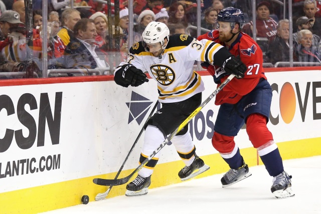 Boston Bruins forward Patrice Bergeron should be able to go tomorrow