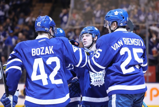 Toronto Maple Leafs forwards James van Riemsdyk and Tyler Bozak rumors will continue