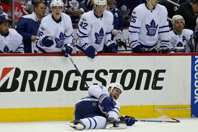 Toronto Maple Leafs defenseman Roman Polak is done for the season
