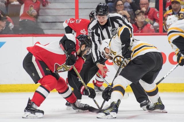 Boston Bruins forward David Krejci left last night's game with a lower-body injury