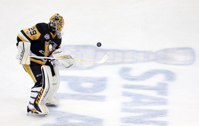 Talk that the Pittsburgh Penguins and Vegas Golden Knights have a trade in place for Marc-Andre Fleury