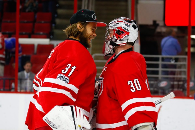 Carolina Hurricanes could have three goalies under contract next year - Eddie Lack, Cam Ward and Scott Darling
