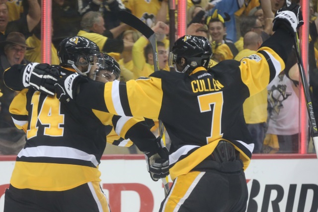 Pittsburgh Penguins forwards Chris Kunitz and Matt Cullen
