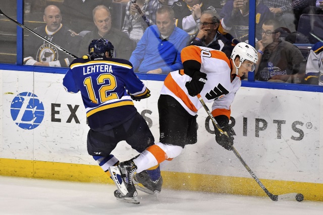 The Philadelphia Flyers trade Brayden Schenn to the St. Louis Blues for Jori Lehtera and two first round draft picks