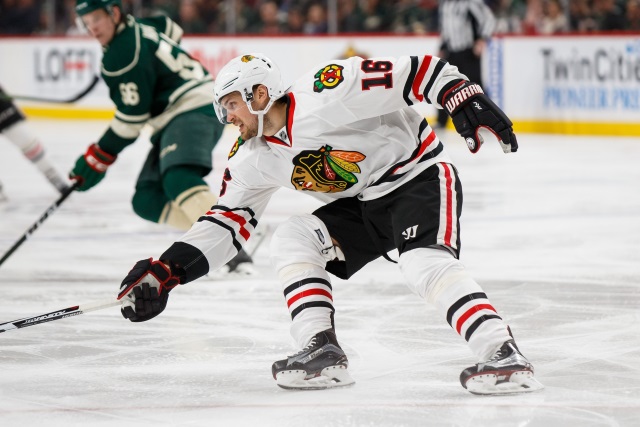 The Chicago Blackhawks are trying to move Marcus Kruger