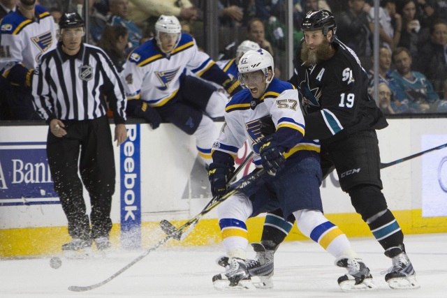 The St. Louis Blues could fill David Perron's spot internally. Blues could look at Joe Thornton