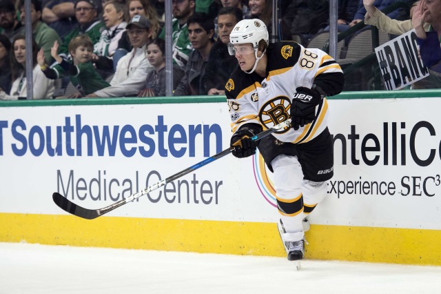 Boston Bruins GM Don Sweeney said “We’re in a holding pattern” with regards to a new contract for restricted free agent winger David Pastrnak