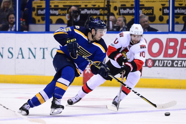 St. Louis Blues forward Robby Fabbri is done for the season