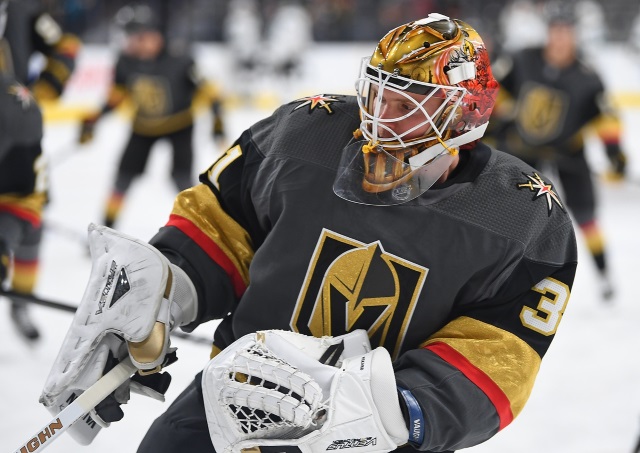 The Vegas Golden Knights placed Calvin Pickard on waivers yesterday