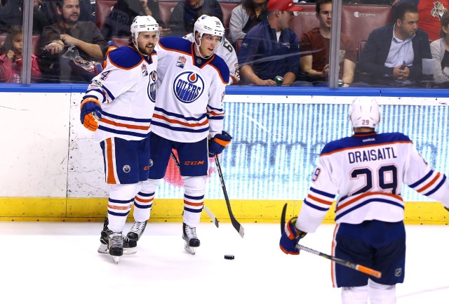 Injured Edmonton Oilers Leon Draisaitl and Drake Caggiula
