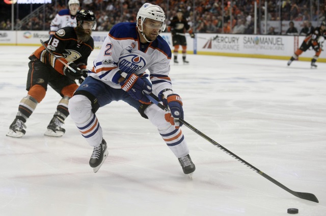 Edmonton Oilers defenseman Andrej Sekera joined teammates at practice yesterday for the first time since his ACL injury.