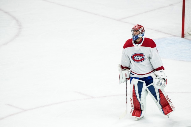 Montreal Canadiens goaltender Carey Price is out with a lower-body injury.