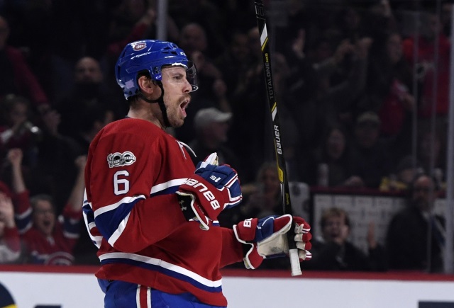 Montreal Canadiens defenseman Shea Weber is questionable for tonight