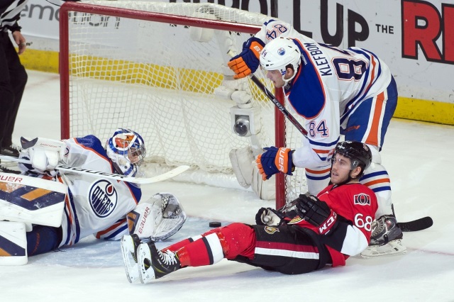 Edmonton Oilers and Ottawa Senators talking about Mike Hoffman