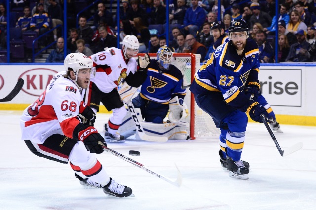The St. Louis Blues and Carolina Hurricanes have been linked to Mike Hoffman.