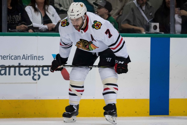 The Chicago Blackhawks are making defenseman Brent Seabrook a healthy scratch tonight.