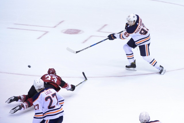 Ryan Nugent-Hopkins is out for five to six weeks with a cracked rib and bruised sternum.
