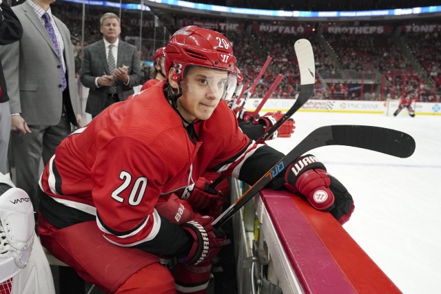 Sebastian Aho has a concussion and a lower-body injury