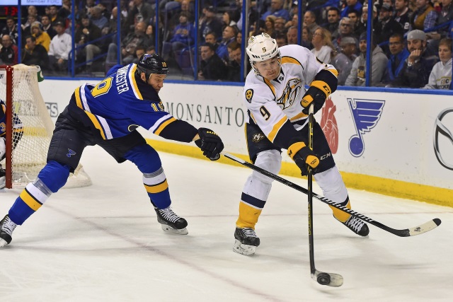 Jay Bouwmeester will skip most practices. Filip Forsberg out four to six weeks