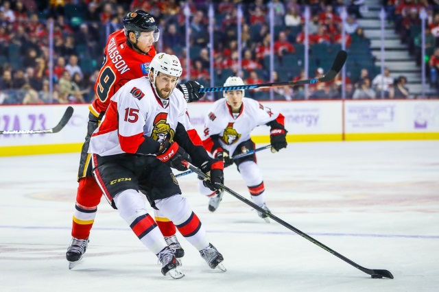 The Calgary Flames have shown interest in Ottawa Senators Zack Smith.
