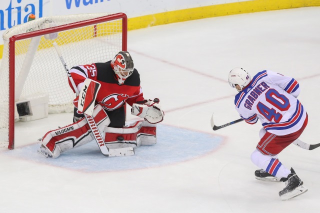 The New York Rangers traded Michael Grabner to the New Jersey Devils.