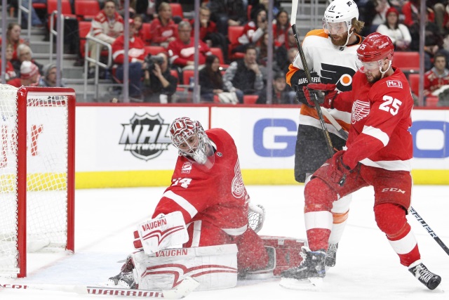 The Detroit Red Wings have traded Petr Mrazek to the Philadelphia Flyers.