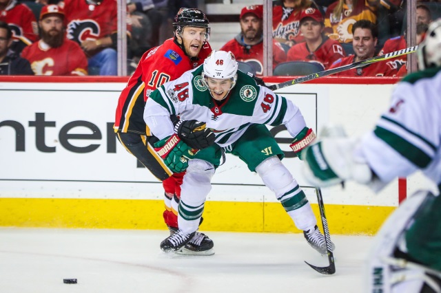 Jared Spurgeon out a month with hamstring injury. Kris Versteeg activated off the IR.