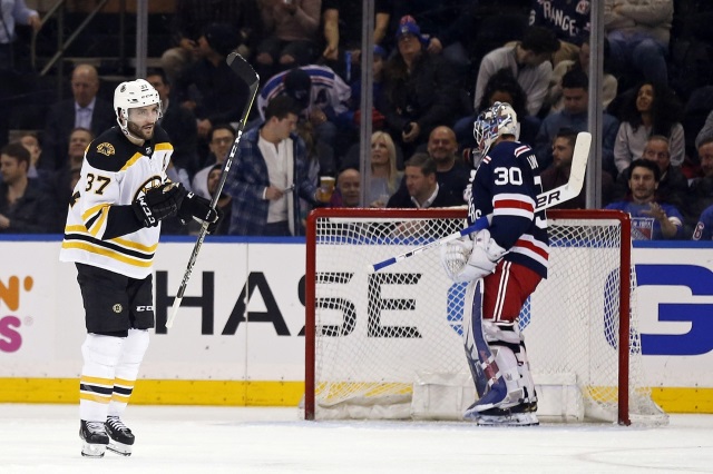 Patrice Bergeron will meet the team in Minnsota and could be ready for Sunday. Henrik Lundqvist isn't ready yet.