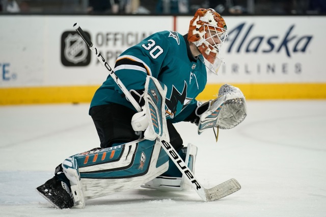The San Jose Sharks re-signed Aaron Dell to a two-year deal