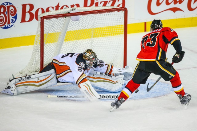 Sean Monahan had four surgeries. John Gibson and Kevin Bieksa should be ready for Game 1 if they continue to progress.