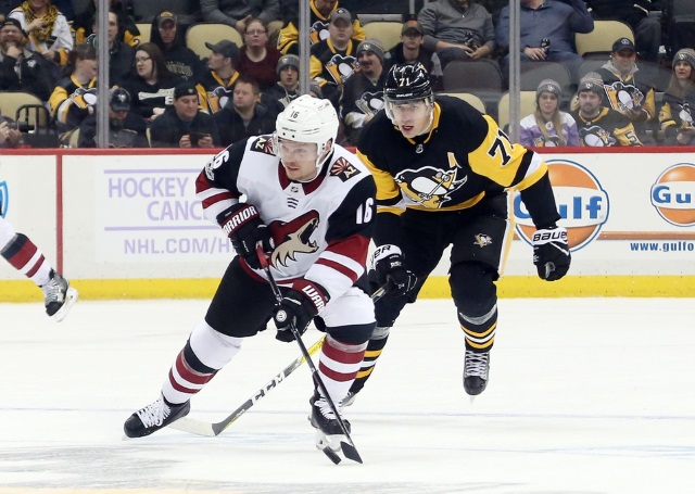 The Pittsburgh Penguins have some interest in Arizona Coyotes forward Max Domi.