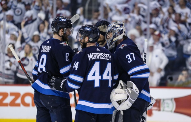 Winnipeg Jets pending restricted free agents include Connor Hellebuyck, Jacob Trouba and Josh Morrissey.
