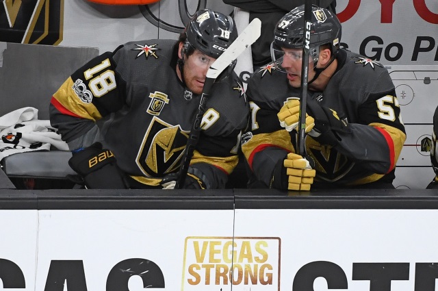Vegas Golden Knights pending unrestricted free agent forwards James Neal and David Perron.