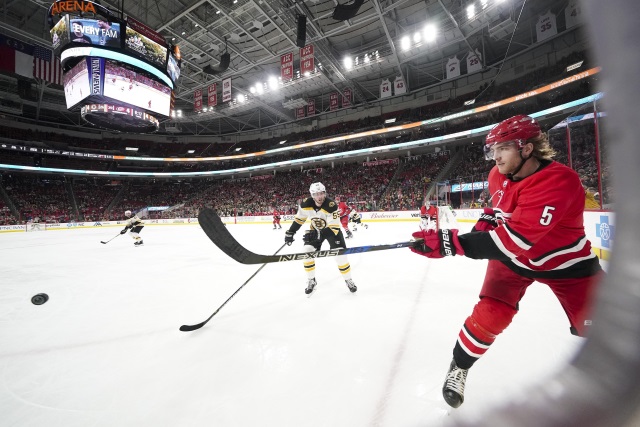 Carolina Hurricanes defenseman Noah Hanifin is getting plenty of interest, but the cost would be high.
