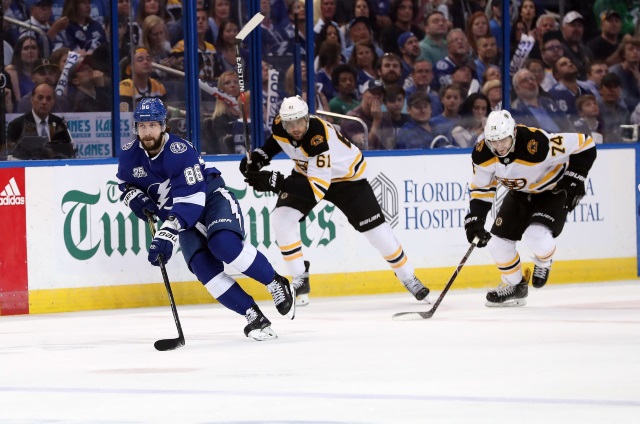 The Boston Bruins wouldn't be able to bring Rick Nash back if they sign Ilya Kovalchuk. No contract extension talks expected between Nikita Kucherov and the Tampa Bay Lightning for a while.